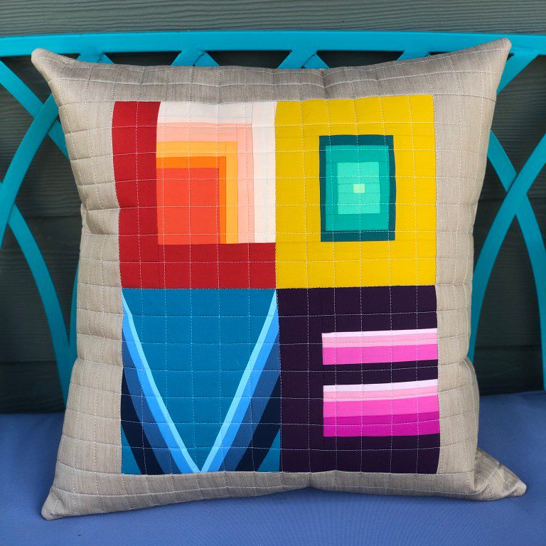 Colorblock LOVE Pride Pillow