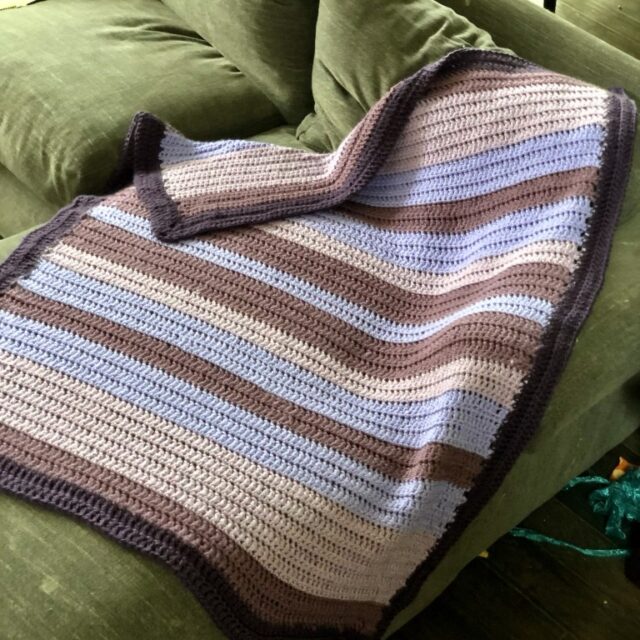 Helena’s Purple Striped Afghan