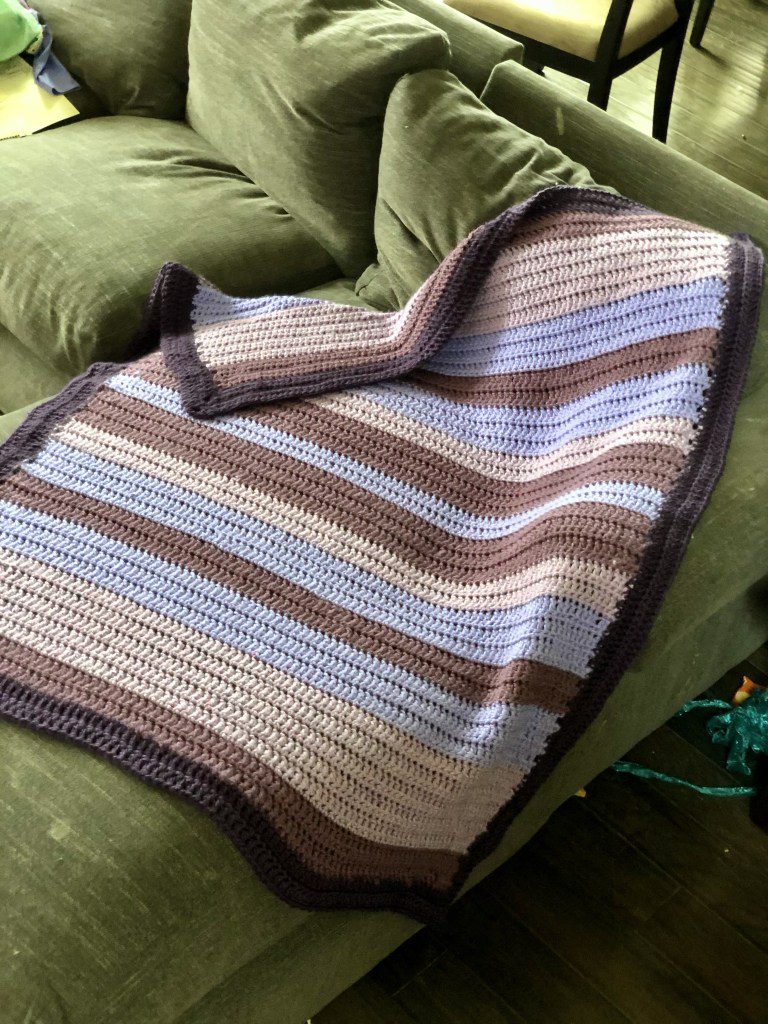 Helena’s Purple Striped Afghan