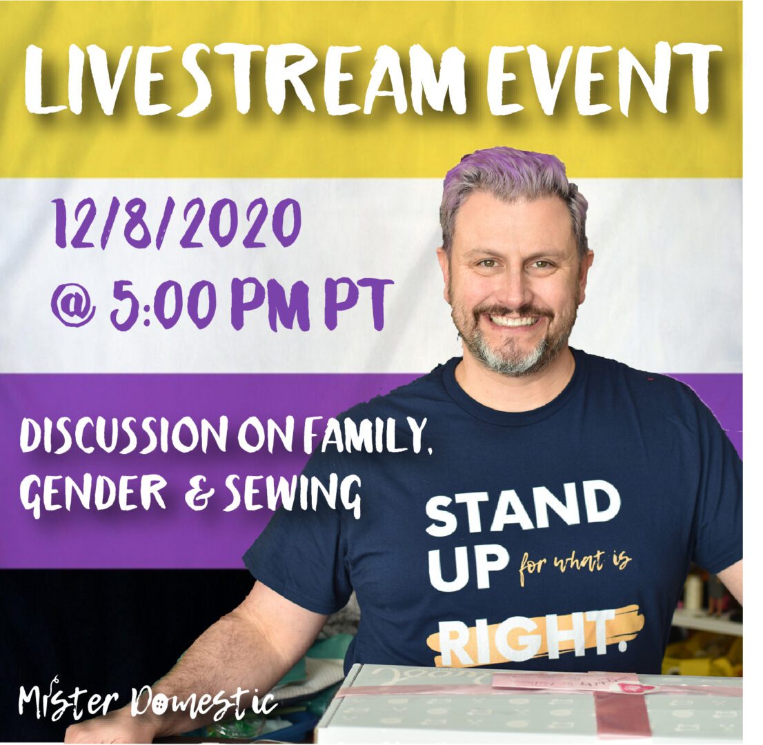 Livestream event about the discussion on family, gender, and sewing