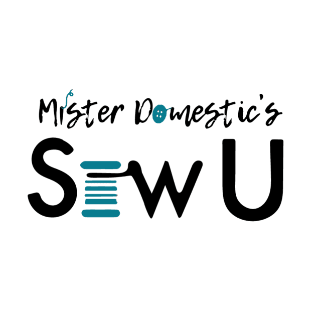 Mister Domestics Sew U poster in black and blue